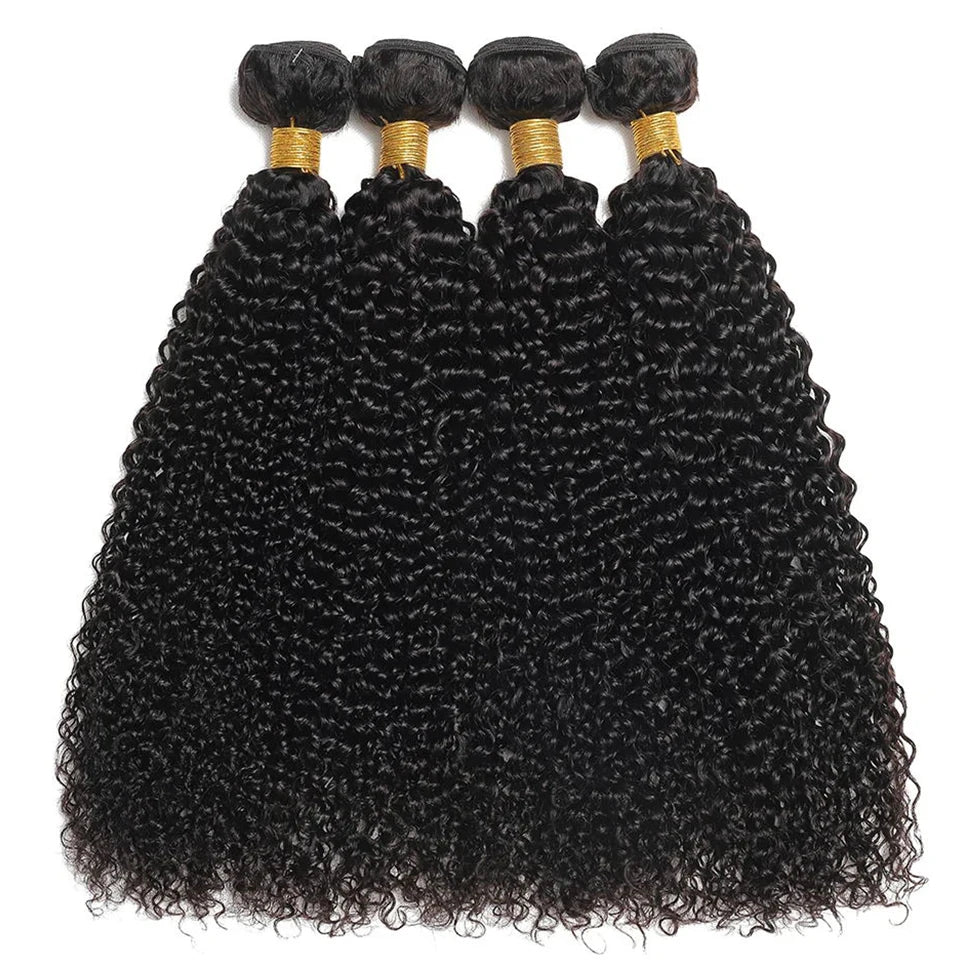 Peruvian Kinky Curly Human Hair Bundles 1/3/4 Pieces Jerry Curly Natural Hair Extensions Woman Wet And Wavy Human Hair Bundles