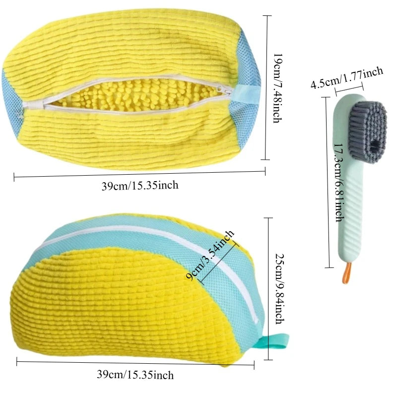 Showlu Smart General portable shoe cleaner brush with soft bristles and ergonomic handle for efficient shoe cleaning.