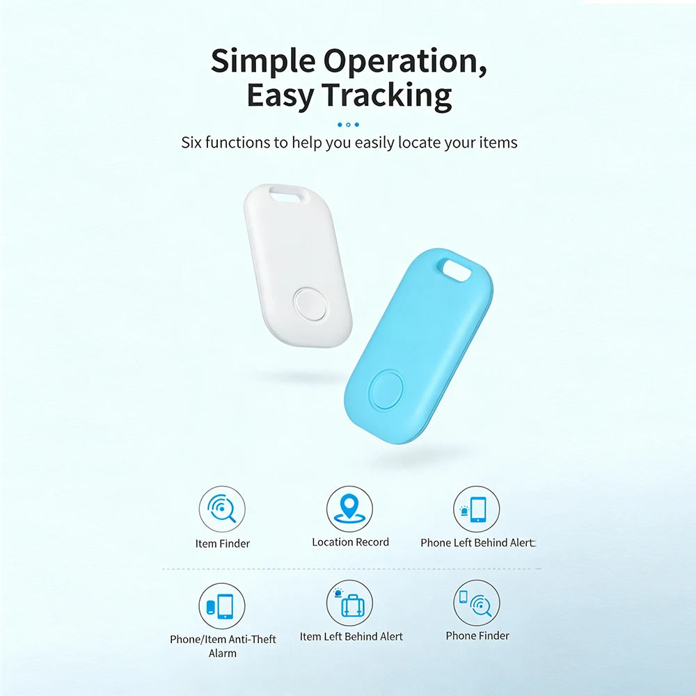 Showlu Smart GPS Tracker with Bluetooth, MFi certified anti-lost locator, small device for tracking valuables and personal items.