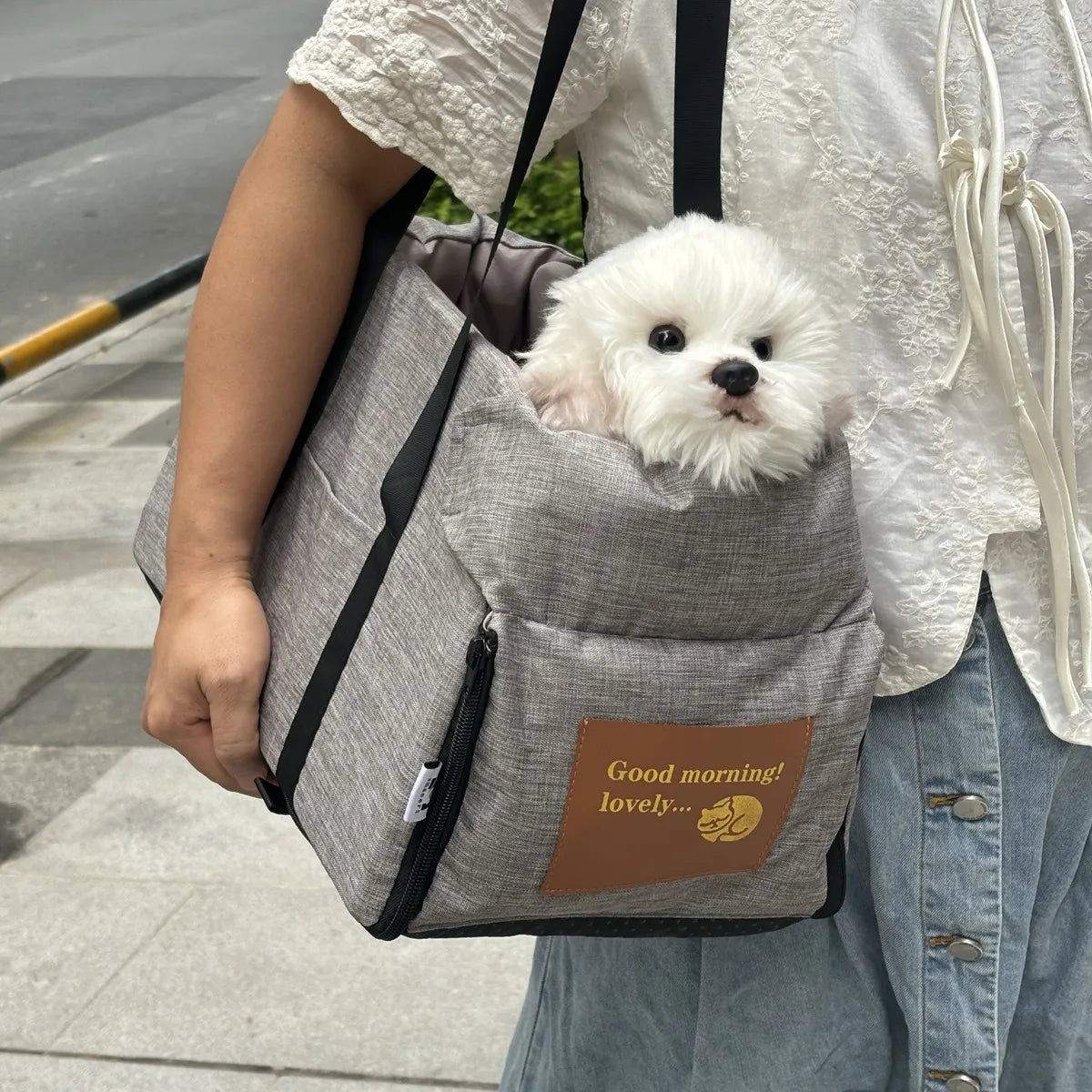 Dog Car Seat for Small Dog Center Console Seat Pet Booster Seat for Car Puppy Portable Dog Carrier for Cats Safety Travel Bag