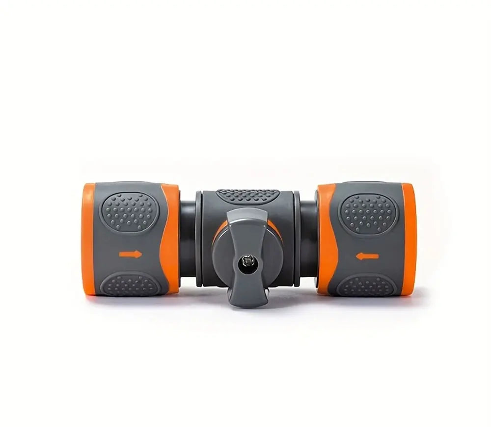 Showlu Smart General quick connect shutoff valve hose adapter connected to garden hose for easy water control.