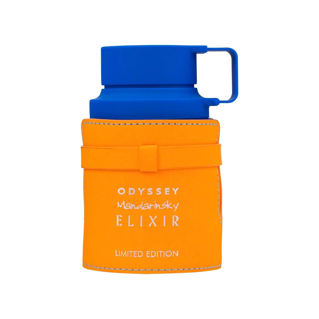 Unisex Armaf Odyssey Mandarin Sky Elixir perfume bottle with a sleek design, 3.4oz size, limited edition fragrance.