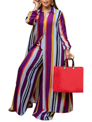 Autumn Spring African Women Long Sleeve V-neck Polyester 2 Piece Top Long Pant Matching Sets XL-5XL African Clothes Women