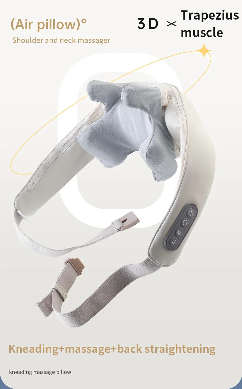 Showlu Smart General electric deep tissue neck and shoulder massage shawl with heating and massage nodes for muscle relief.