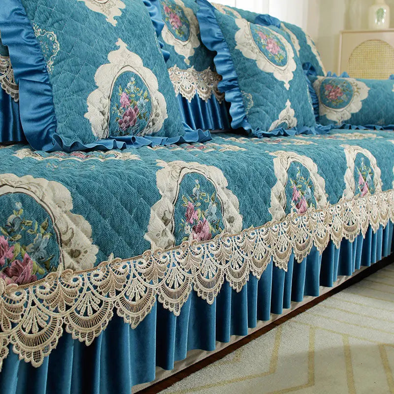 Four Seasons Combination Sofa Cushion European Universal Sofa Cover Simple and Non Slip High-end Thickened Living Room Sofa Mat