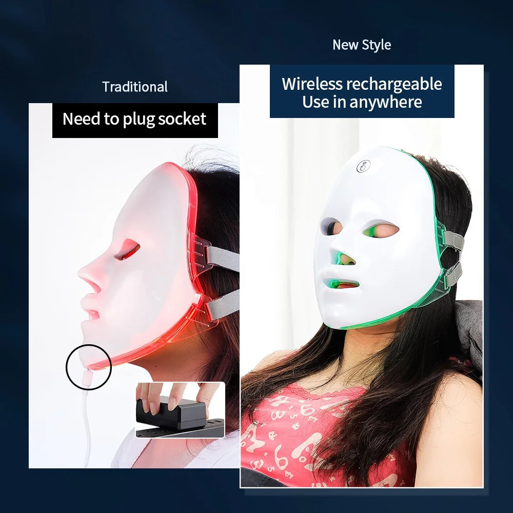 Showlu Smart General LED Face Mask Pro with adjustable straps and built-in LED lights for skincare and facial therapy.