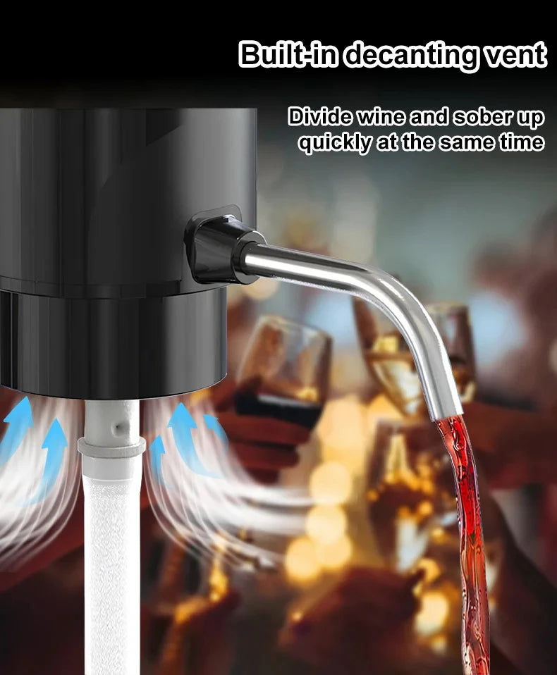 Showlu Smart Electric Wine Aerator Dispenser with USB, automatic pourer and sleek design for enhanced wine tasting experiences.