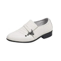 Showlu boys leather loafers for formal weddings and school parties, featuring classic design and polished brown leather.
