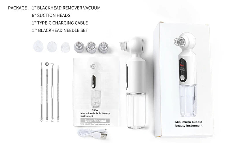 Showlu Smart Pore Vacuum Pro device with suction heads and control buttons for deep pore cleansing and skin care.