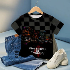 Fashion Clothing Kids 3D Five Night At Freddy Fnafs T-shirt Children Cartoon Tee Shirts T Shirt for Boys Sonic Clothes Girls Top