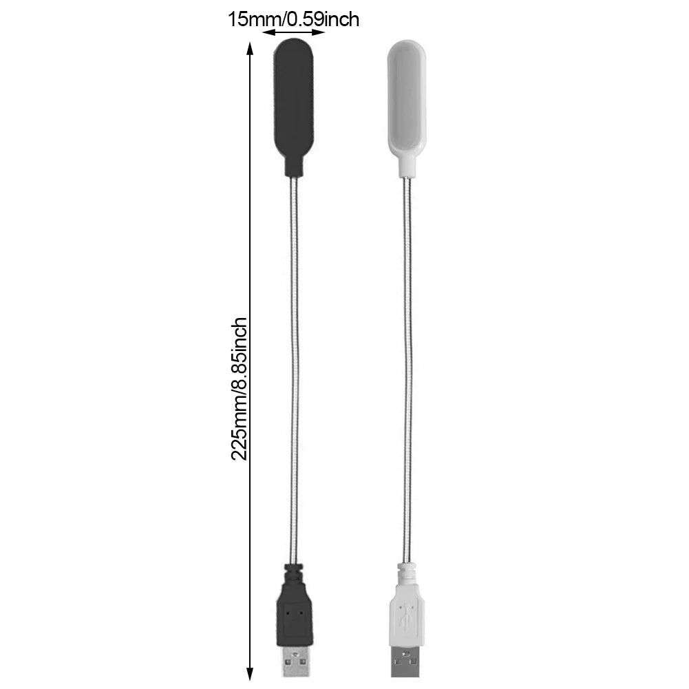 Showlu Smart General USB LED light connected to a laptop, providing bright adjustable illumination for workspace or travel use.