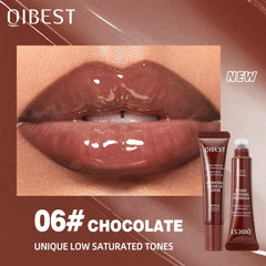 Nude Brown Plumping Lip Gloss Moisturising Colored Lip Serum Transparent Fullness Lips Tint Soft Tube Make Up Beauty Lips Care