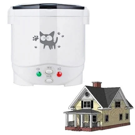 Showlu Smart General Mini Rice Cooker 2.0 compact appliance with stainless steel lid and digital controls for easy cooking.