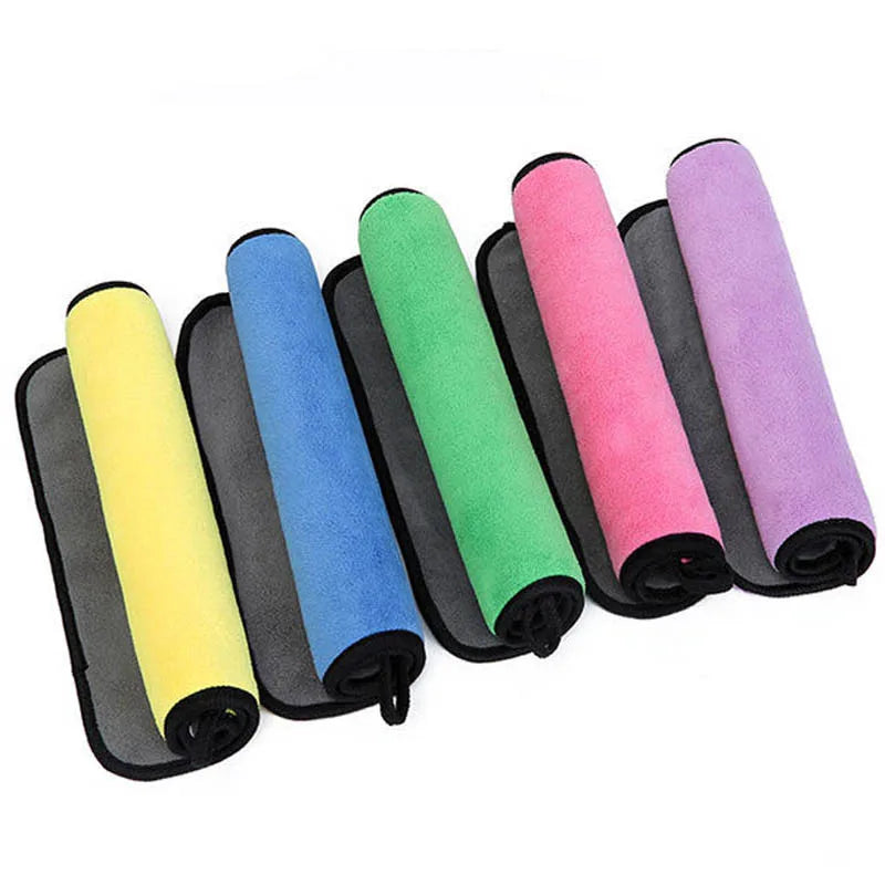 Soft coral fleece pet towel for puppies and cats, quick-drying, thickened double-sided bath and cleaning towel by Showlu Fashion Store