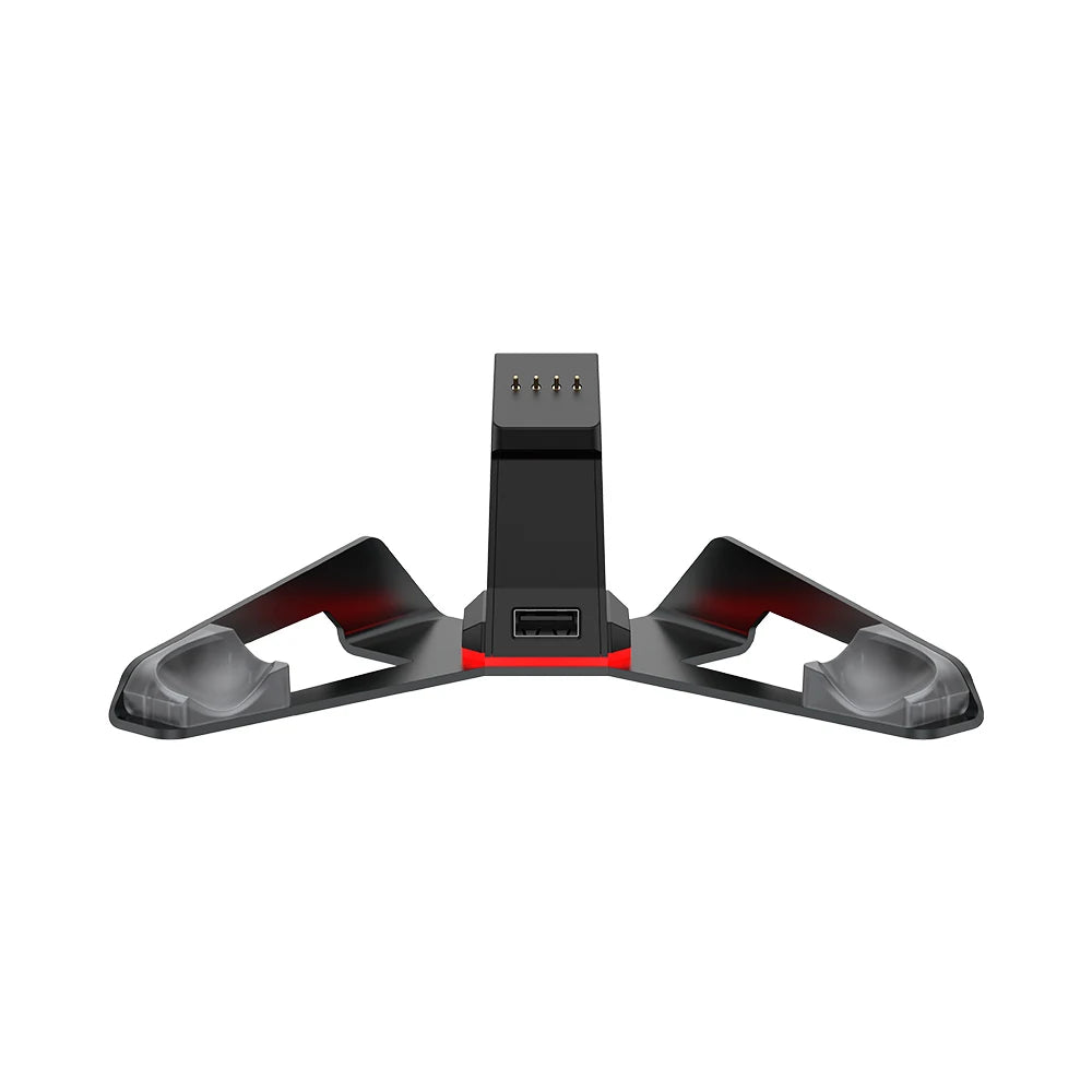 Showlu Smart General GameSir RGB controller charging dock stand with vibrant lighting and adjustable holder for gaming controllers.