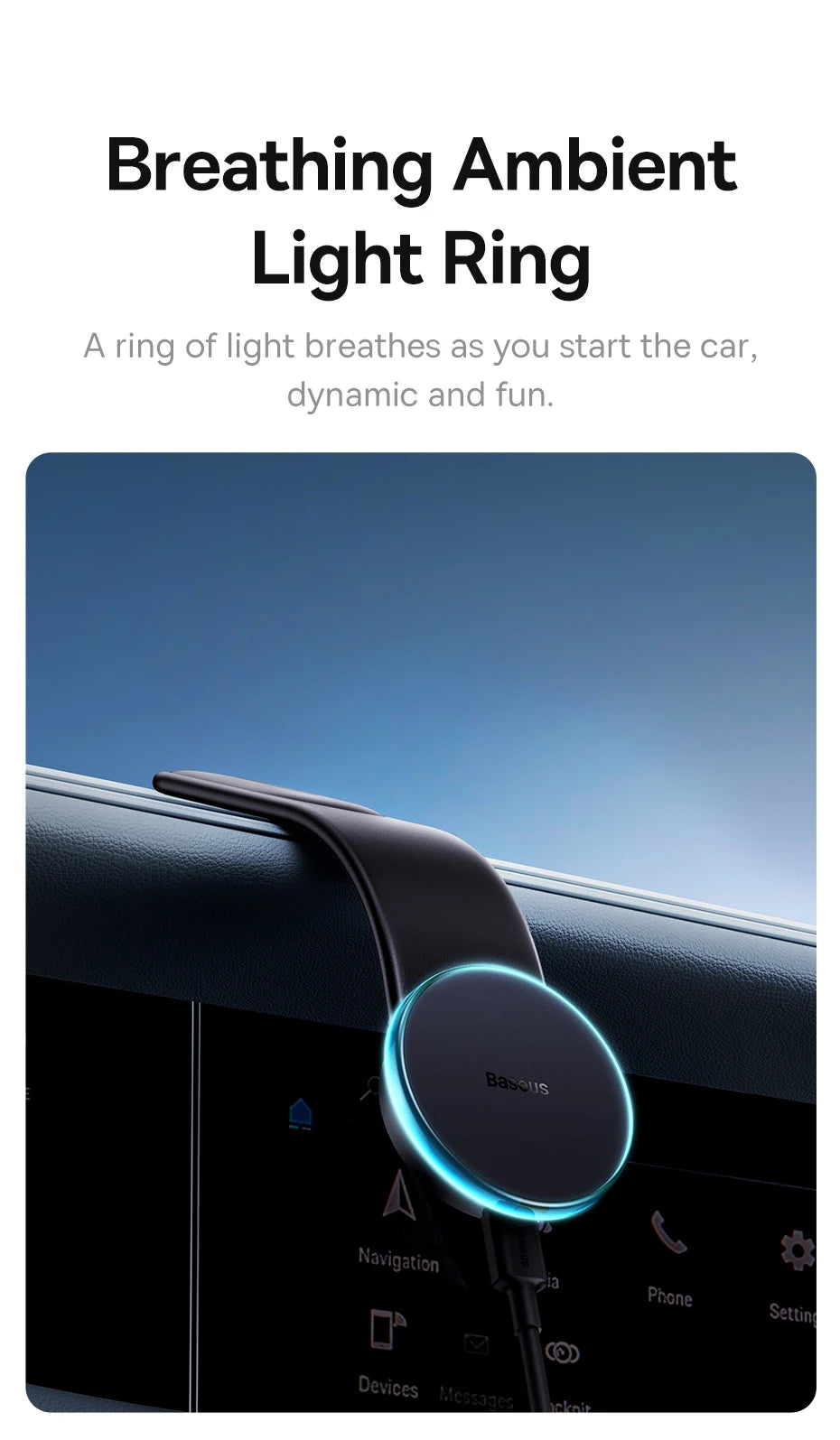 Magnetic foldable car phone holder from Showlu Smart for dashboard, featuring adjustable viewing angles and secure grip.