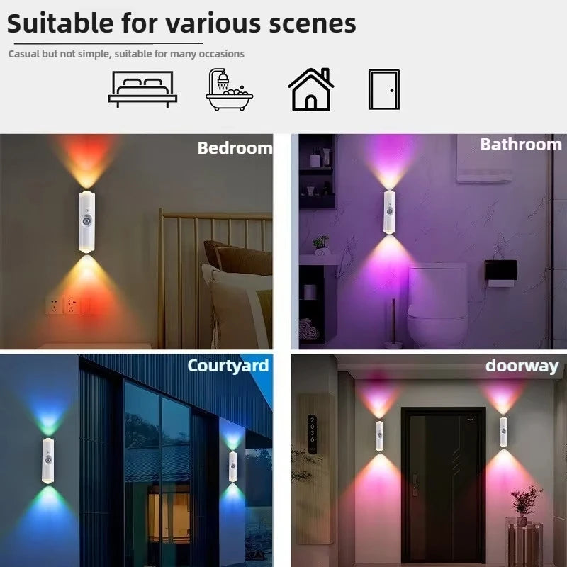 Showlu Smart Rechargeable Motion Sensor LED Cabinet Light with magnetic base, USB charging for under counter and closet illumination.