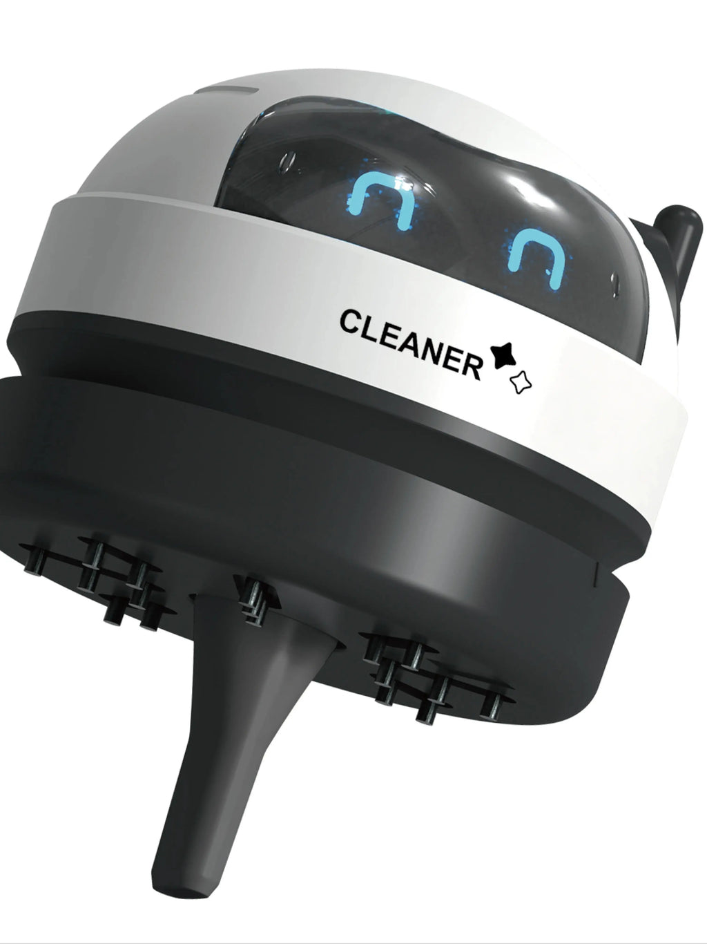 Mini USB robot desk vacuum by Showlu Smart General, compact cleaning tool with robot design and USB connection for desktop use.
