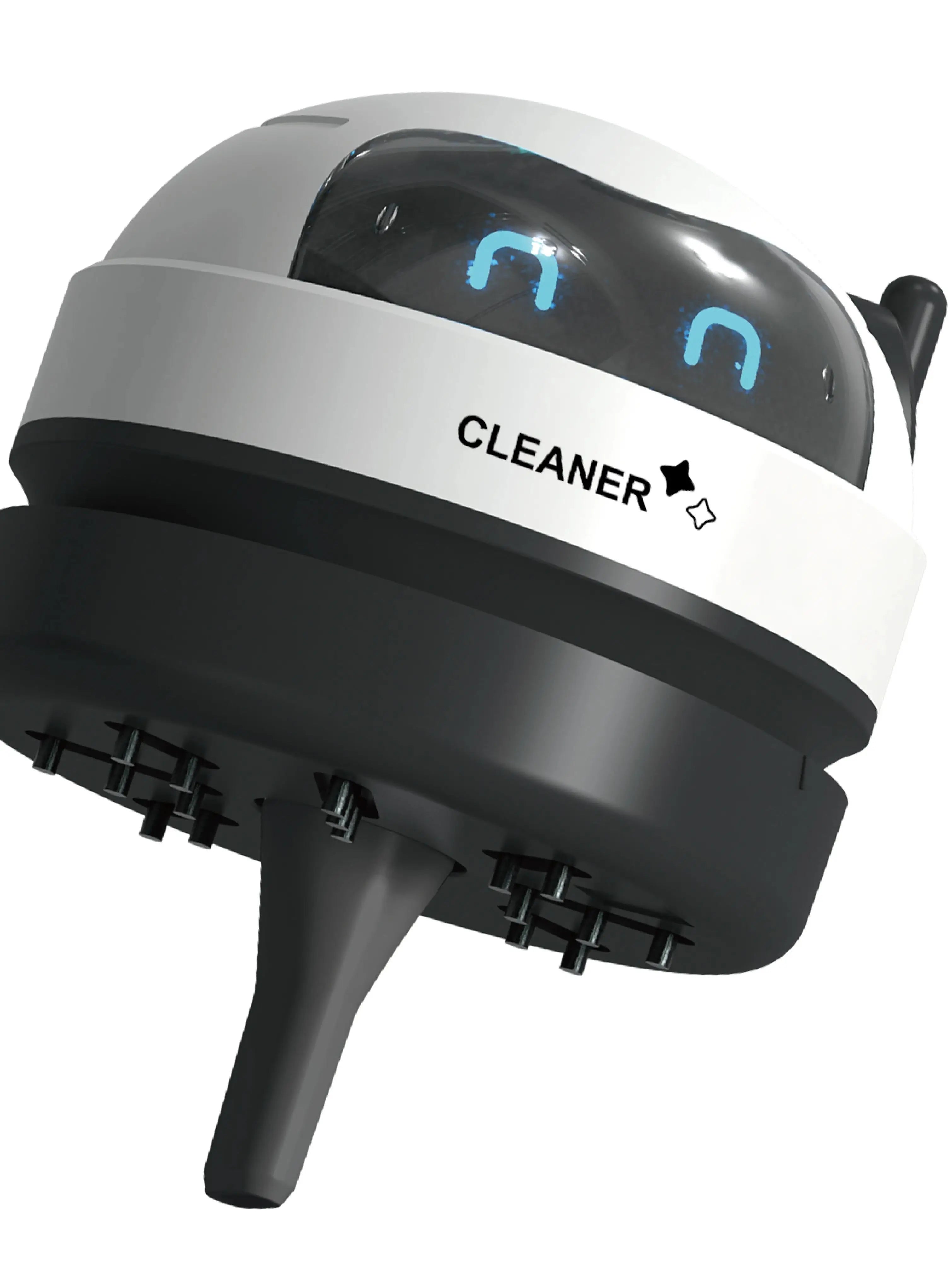 Mini USB robot desk vacuum by Showlu Smart General, compact cleaning tool with robot design and USB connection for desktop use.