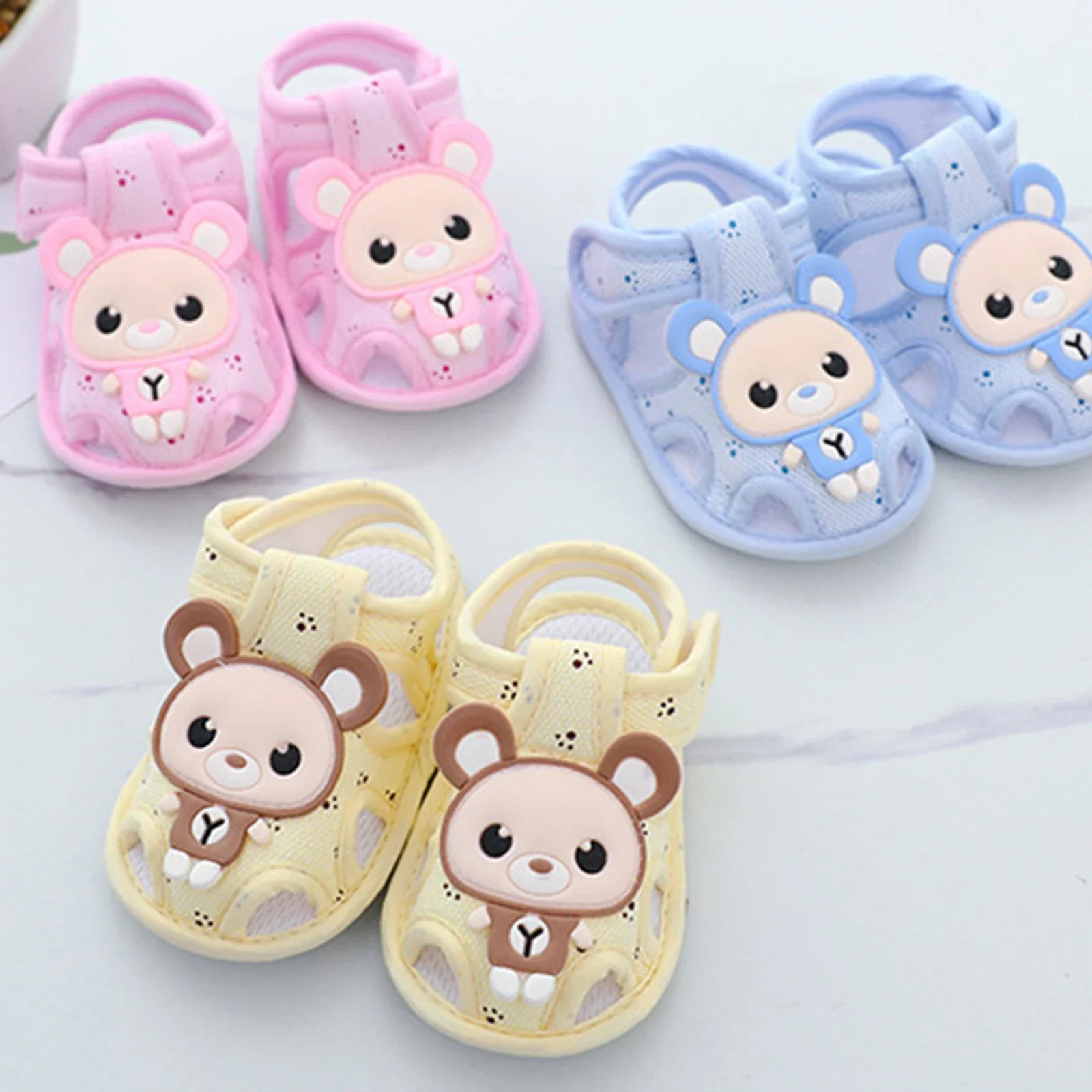 Cute cartoon non-slip baby sandals from Emmababy First Walkers by SHOWLU FASHION STORE, featuring colorful toddler-friendly design.