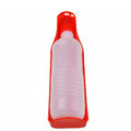 Showlu Portable Dog Water Bottle with built-in drinking bowl for outdoor pet travel, compact and convenient for dogs.
