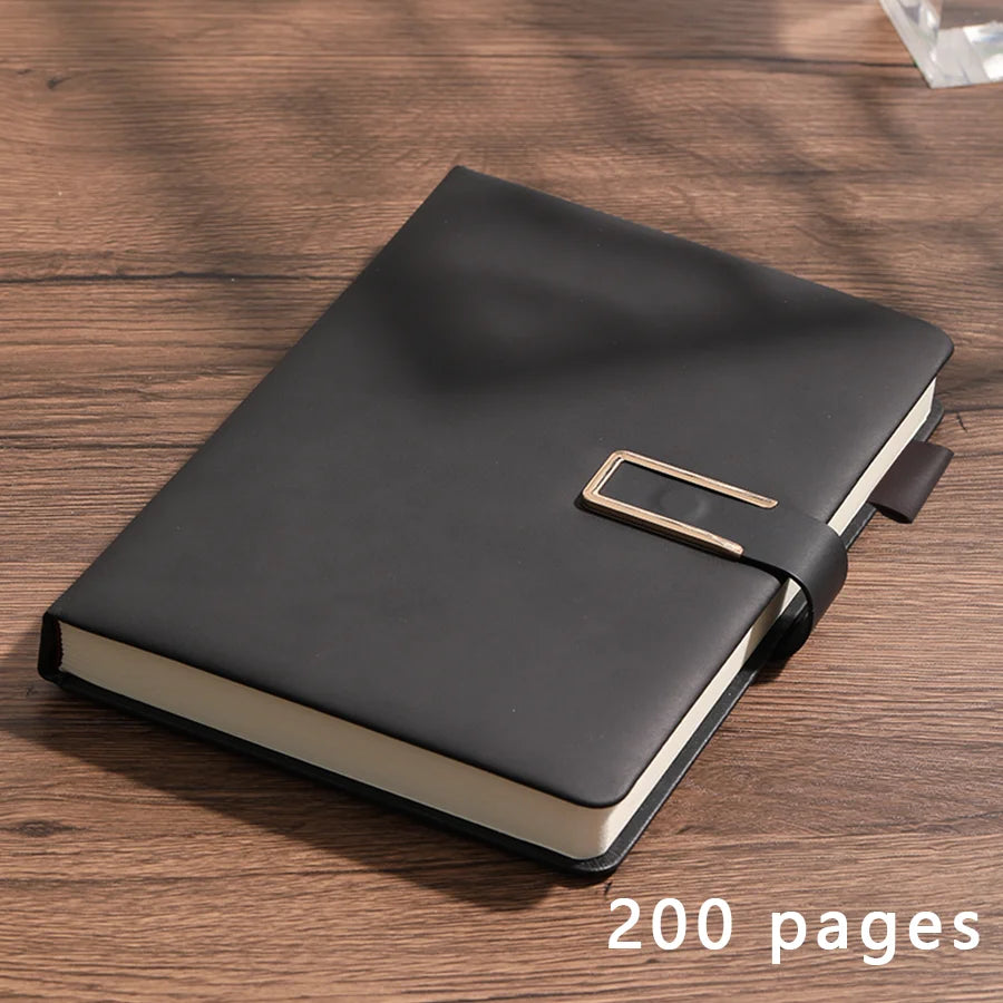Showlu personalized vintage A5 leather notebook with soft cover, featuring elegant design and customizable cover for journaling.
