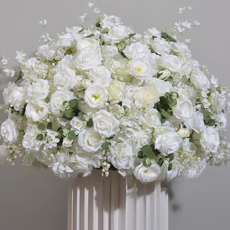 70CM Artificial Hydrangea Rose Flower Ball Wedding Road Guide Flower Table Placement Silk Flower Showcase Exhibition Hall Layout