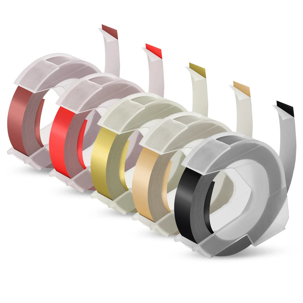 Showlu Smart General manual embossing label maker with 3D tape printer, 9mm wide for creating custom embossed labels.