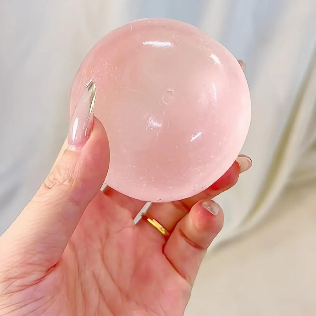 Transparent squishy maltose stress ball from Showlu Fashion Store, slow-rise sensory ball for hand exercises and stress relief.