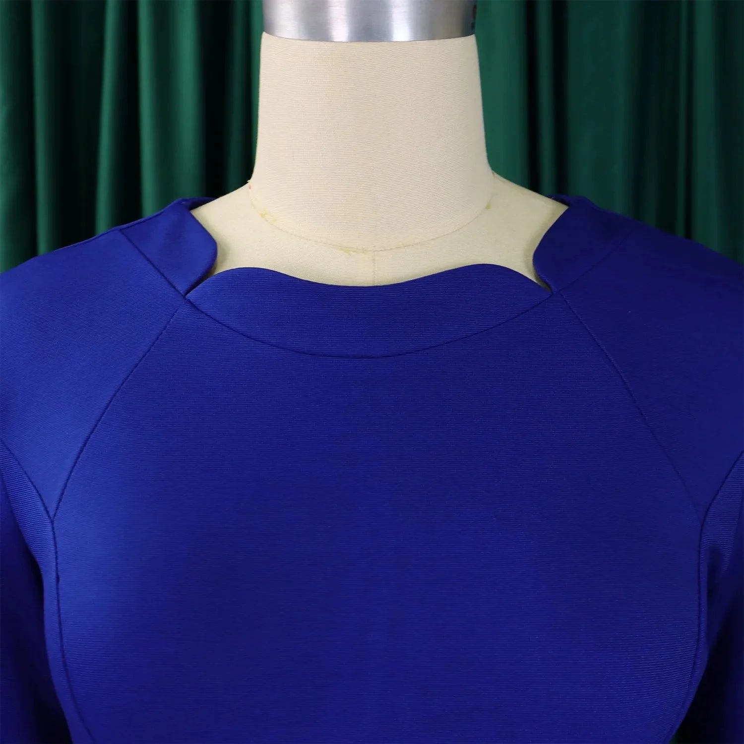 SHOWLU Women's square neck sheath bodycon midi dress, formal work wear, in black with fitted silhouette and elegant design.