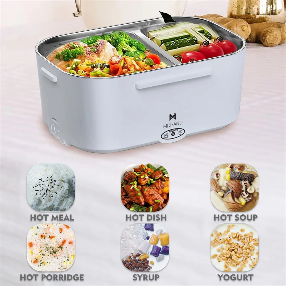 Showlu Smart General Electric Lunch Box Pro with removable tray and heating function, designed for convenient hot meals on the go.