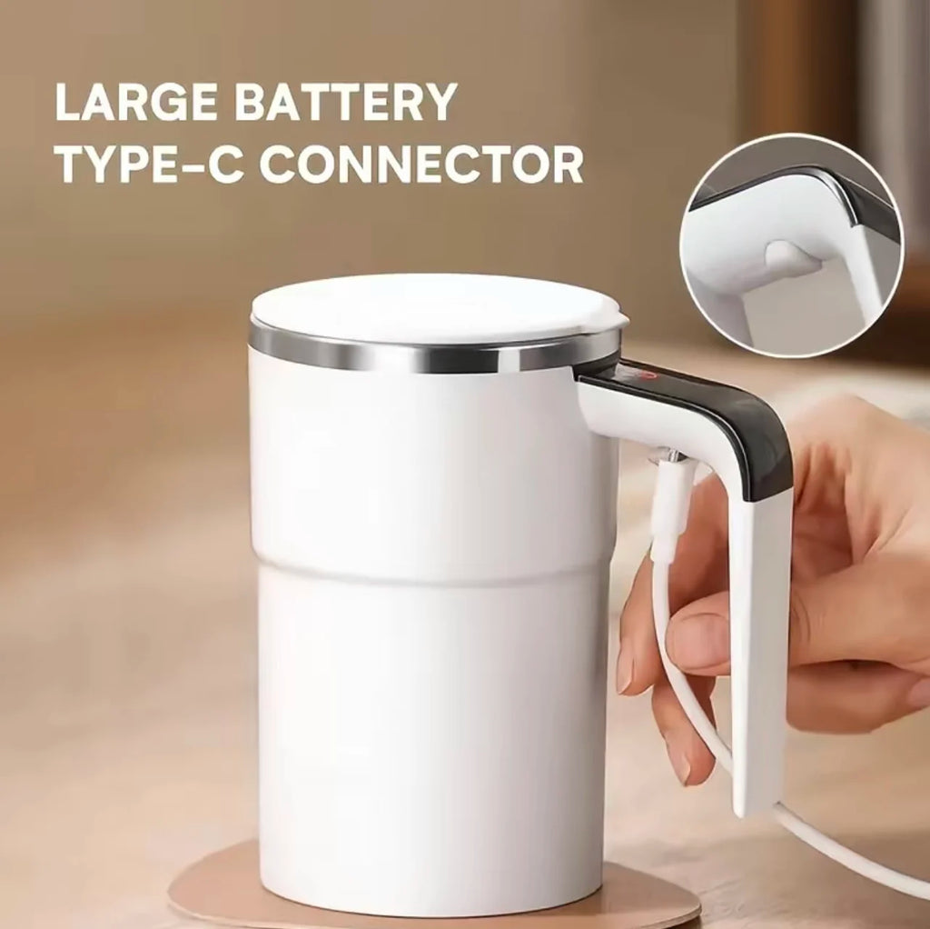 380ML Electric Coffee Self Mixing Mug IP67 Waterproof Coffee Stirring Mug USB Charging Digital Display Automatic Magnetic Cup