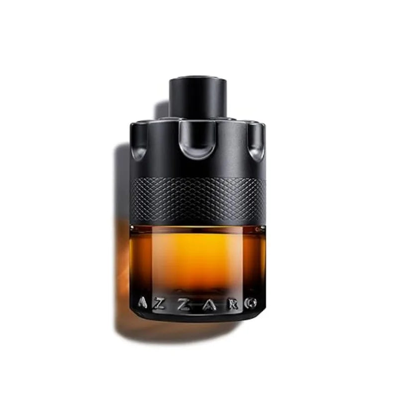 Long-lasting Azzaro The Most Wanted Parfum Intense men's cologne in 100ml bottle, featuring elegant packaging and sleek design.