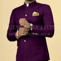 Elegant men's slim fit wedding suit by Showlu Fashion, featuring a single-breasted blazer and matching pants.
