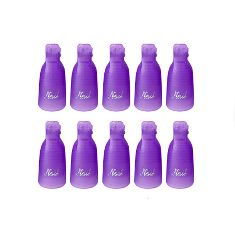 Showlu Smart General nail polish remover clips holding cotton pads for easy, mess-free nail polish removal.