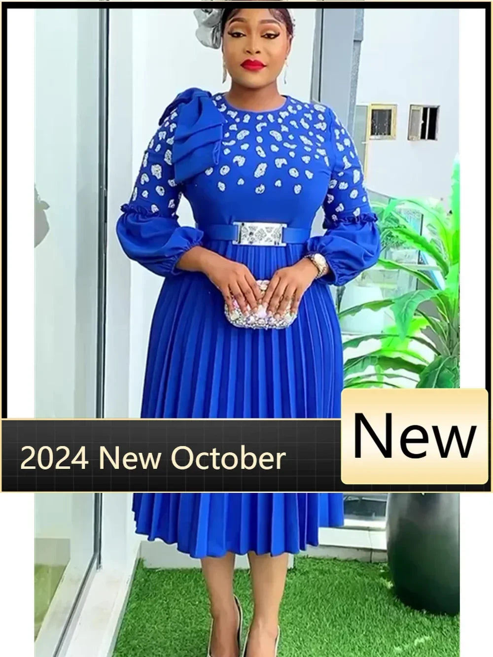 Showlu Fashion African Dashiki Ankara wedding party dress for women, featuring vibrant colorful patterns and traditional design.