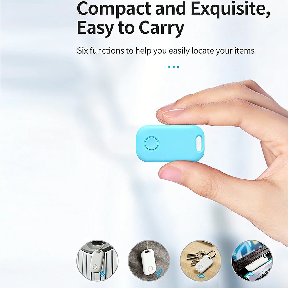 Showlu Smart GPS Tracker with Bluetooth, MFi Certified anti-lost locator device for key or bag tracking and security.
