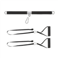 Showlu Tricep Rope Lat Pull Down attachment with durable nylon construction for strength training and muscle toning exercises.
