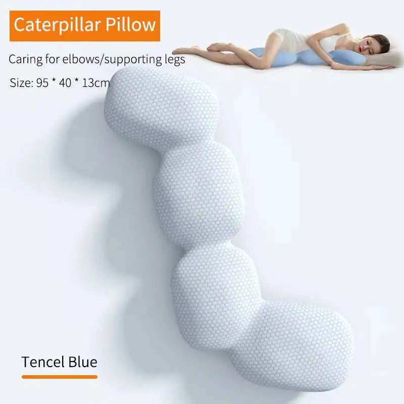 Showlu Memory Foam Body Pillow with ice silk cover, orthopedic cushion designed for pregnancy comfort and support