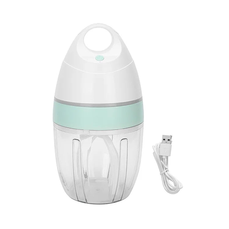Showlu Smart General USB electric handheld egg beater and mini whisk for mixing cream, cake batter, and kitchen baking tasks.
