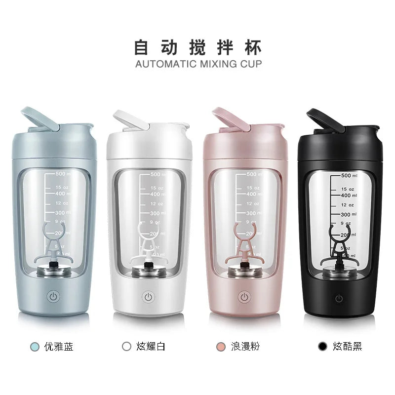 500ml Portable Electric Protein Shaker Bottle