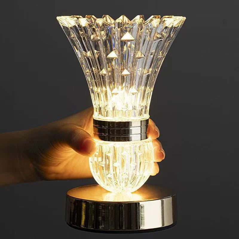 Color-changing LED vase by Showlu Smart General with vibrant, glowing lights in a sleek, modern design.