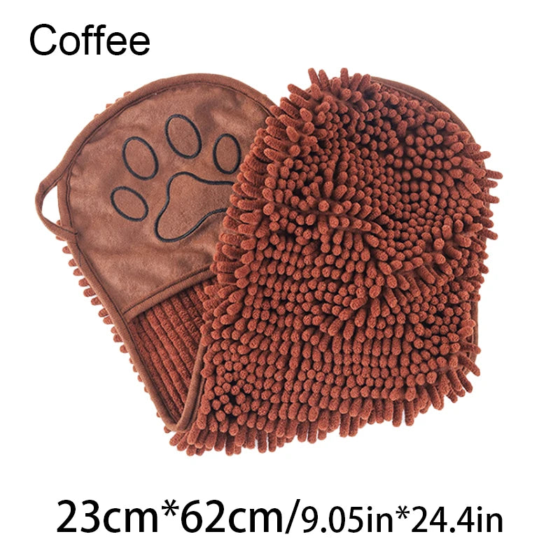 Soft Showlu Fashion Store dog bath robe towel, super absorbent pet washcloth for quick drying and cleaning of dogs and cats.