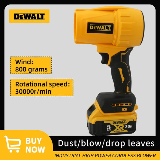 Dewalt 18V Brushless Electric Blower 30000RPM Violent Fan Blowing Car Dust Turbofan Charging Handheld Blower Tool carpenter tool