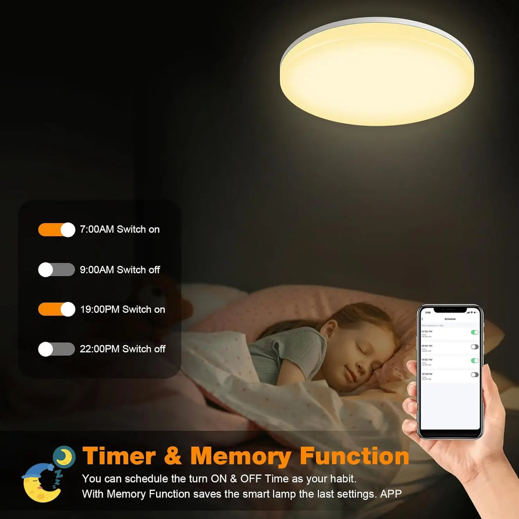 Showlu Smart General LED smart ceiling panel with sleek white design and integrated LED lighting for modern indoor illumination.