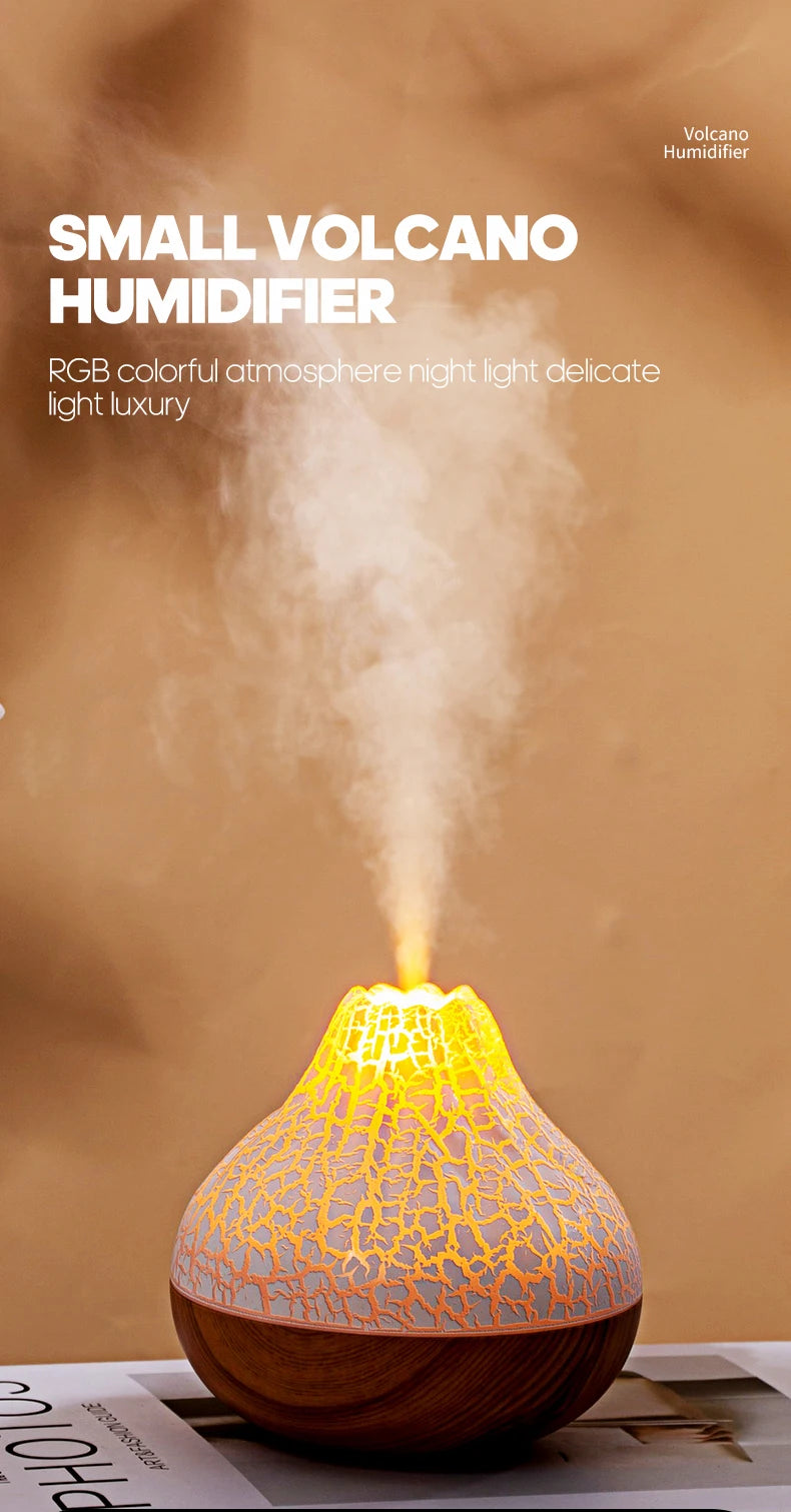Showlu Smart Kinscoter 300ml ultrasonic humidifier emitting a fine mist for room humidity control.