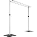 3Mx6M Adjustable Double Crossbar Pipe&Drape Backdrop Stand Suitable for Wedding Ceremony Curtain Decor Portable Aluminum Stand