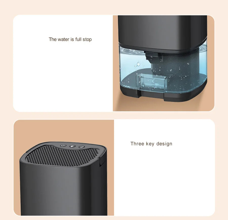 Xiaomi Mini Electric Dehumidifier Showlu Smart General with 1000ML capacity, compact design for moisture control in small spaces.