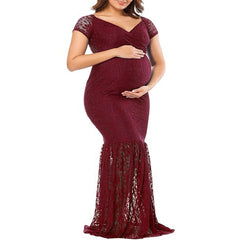 New Mermaid Skirt Maternity Dresses Lace Long Sleeve Photography Sexy Photo Props Shoot Maxi Gown Pregnant Pregnancy Women Dress