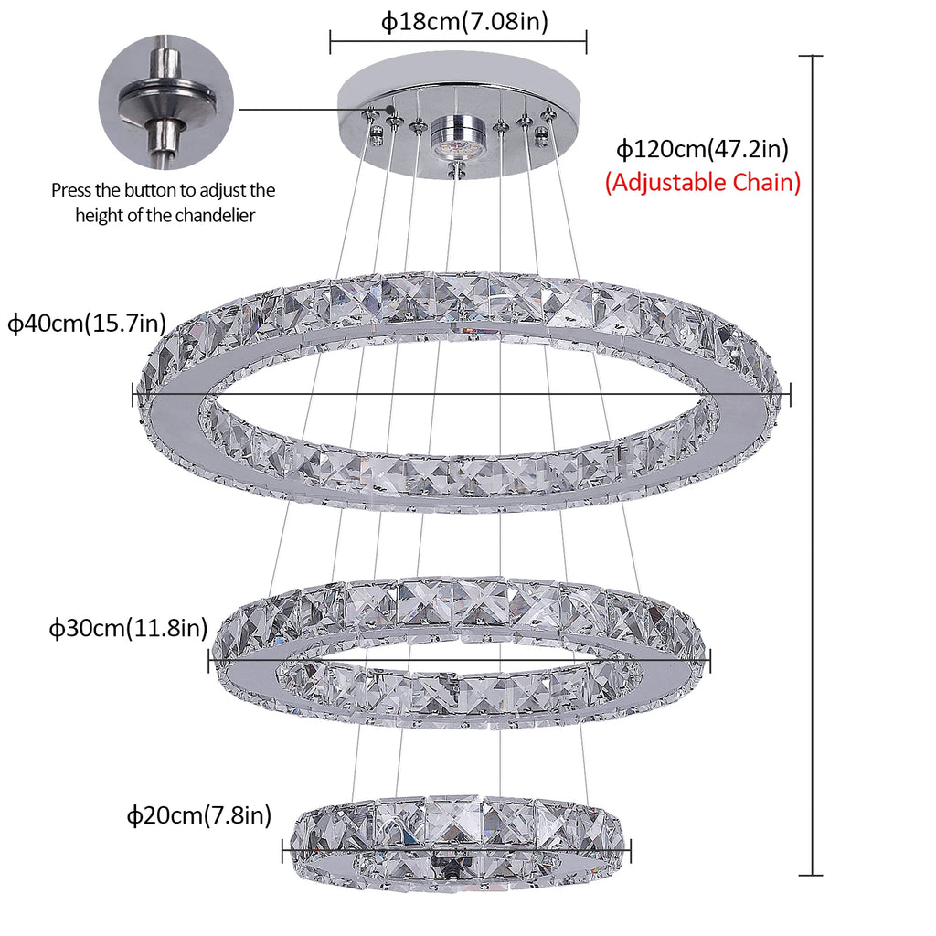 Modern Vetrulus French luxury crystal chandelier with LED flush mount, featuring sparkling crystal details and elegant design.